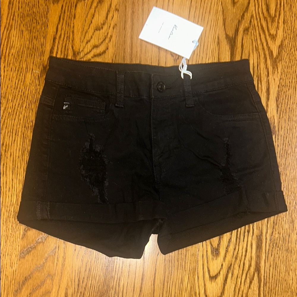 KanCan Black Jean Shorts Classic Denim Style